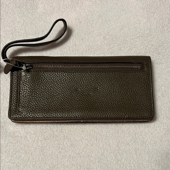 Coach Brown Leather Wallet with Wrist Strap - Picture 2 of 5